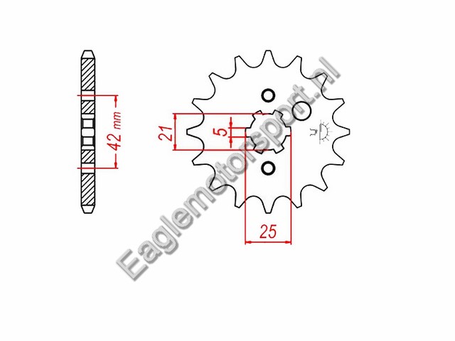 Voor tandwiel 11 Tands (350 Raptor/Banshee)